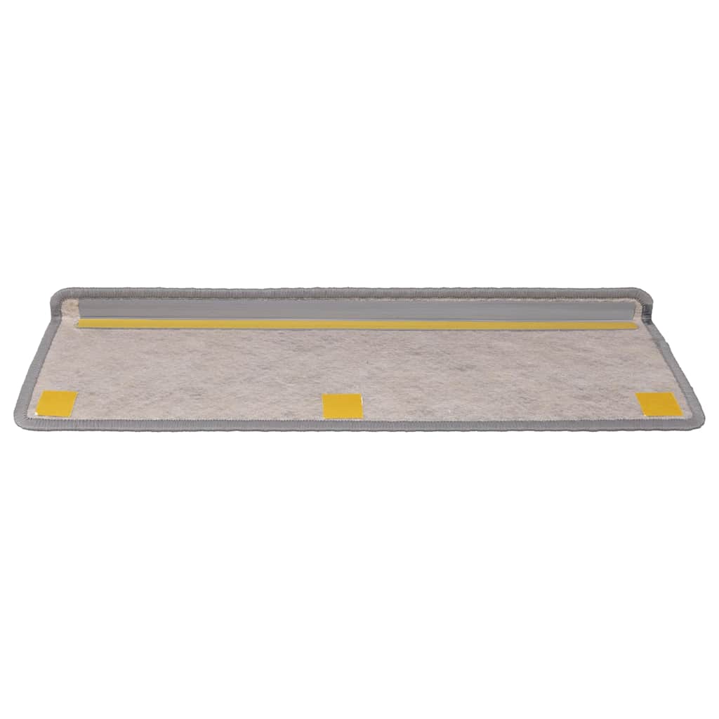 Self-adhesive Sisal Look Stair Mats 30 Pcs. 65x21x4cm Silver