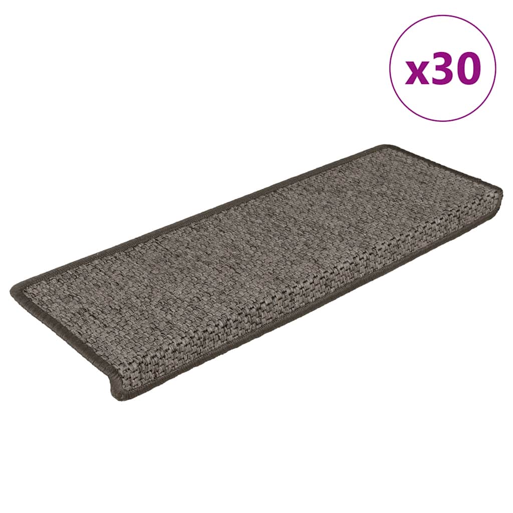 Self-Adhesive Stair Treads Sisal Look 30 pcs. 65x21x4cm