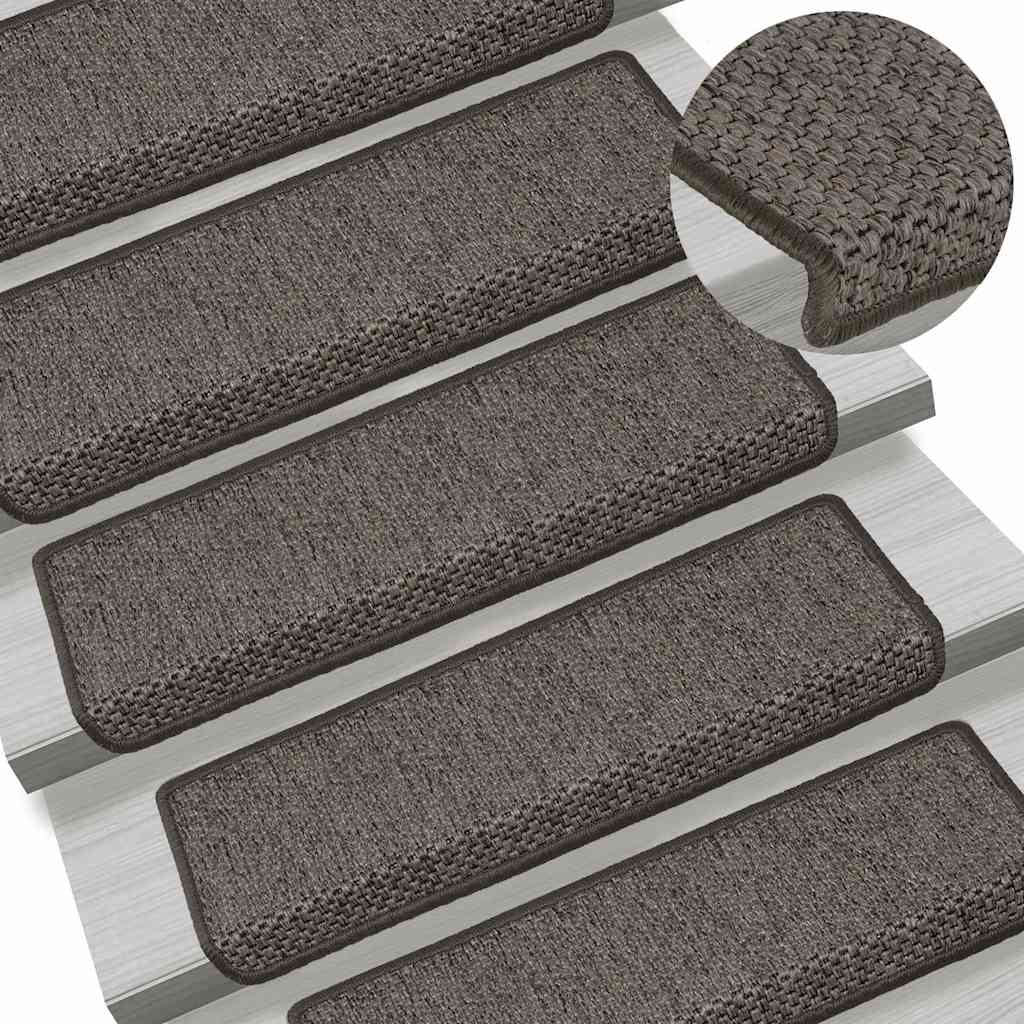 Self-Adhesive Stair Treads Sisal Look 30 pcs. 65x21x4cm