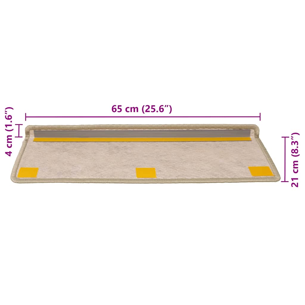 Tapis de marche adhésifs aspect sisal 30 pièces 65x21x4cm Vert