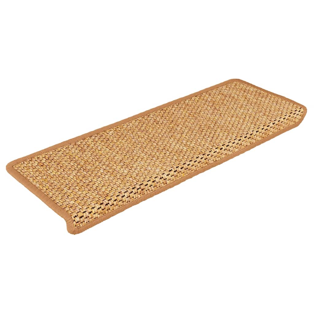 Tapis de marche auto-adhésifs aspect sisal 30 p. 65x21x4cm orange