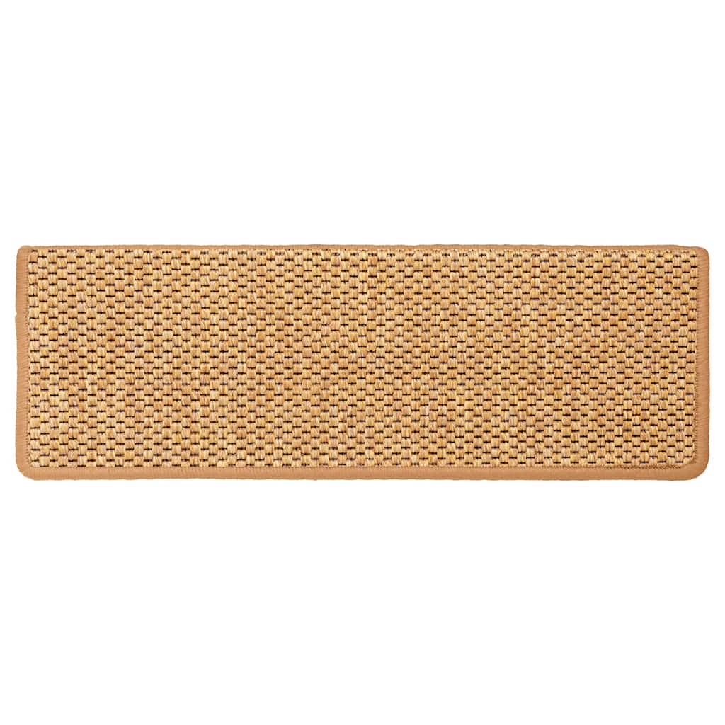 Tapis de marche auto-adhésifs aspect sisal 30 p. 65x21x4cm orange