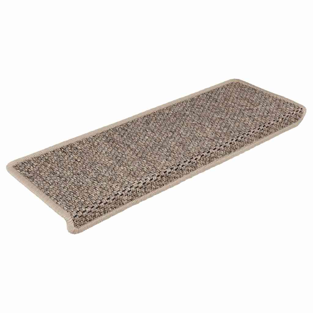 Marches d'escalier auto-adhésives aspect sisal 30 pces 65x21x4cm