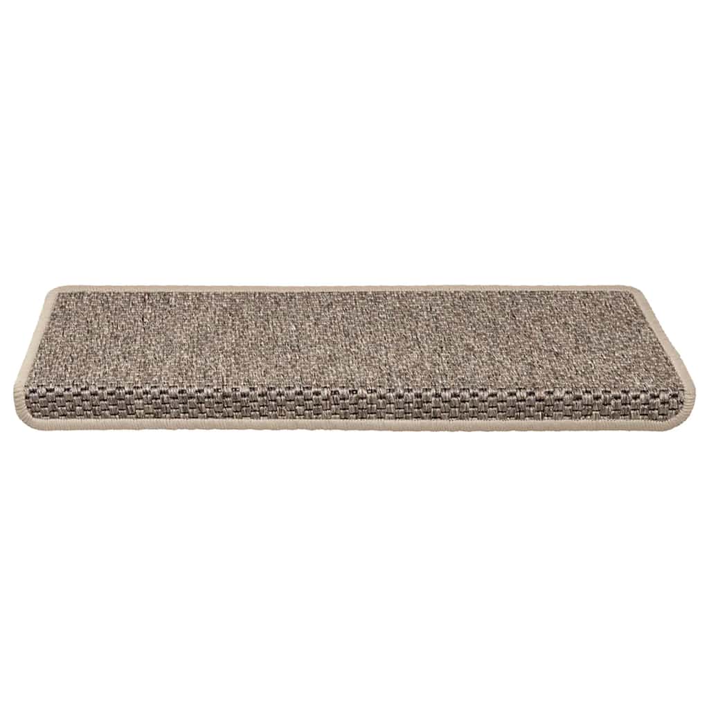 Marches d'escalier auto-adhésives aspect sisal 30 pces 65x21x4cm