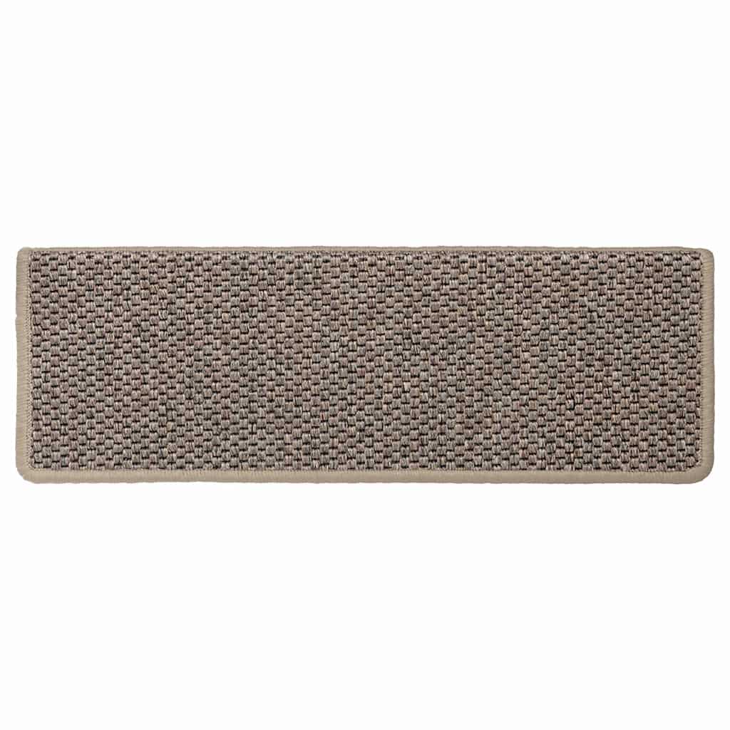 Marches d'escalier auto-adhésives aspect sisal 30 pces 65x21x4cm