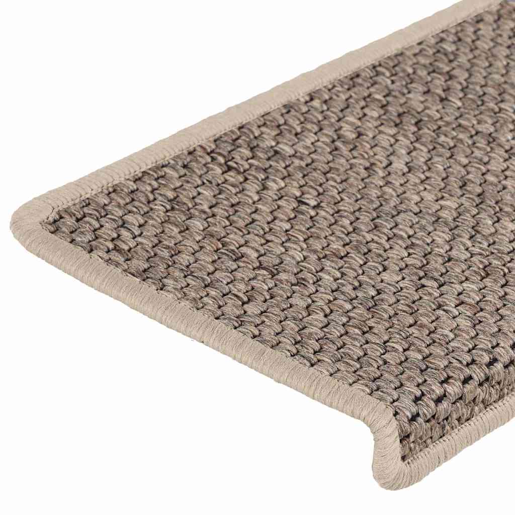 Marches d'escalier auto-adhésives aspect sisal 30 pces 65x21x4cm