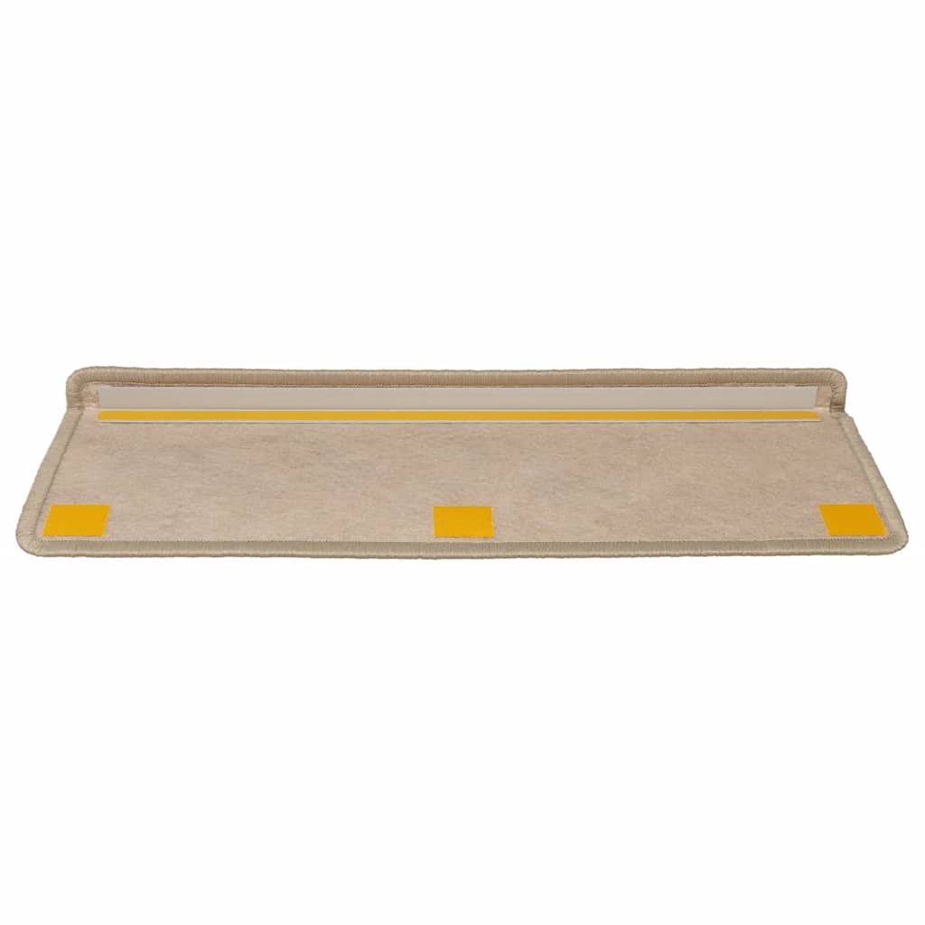Marches d'escalier auto-adhésives aspect sisal 30 pces 65x21x4cm Sable