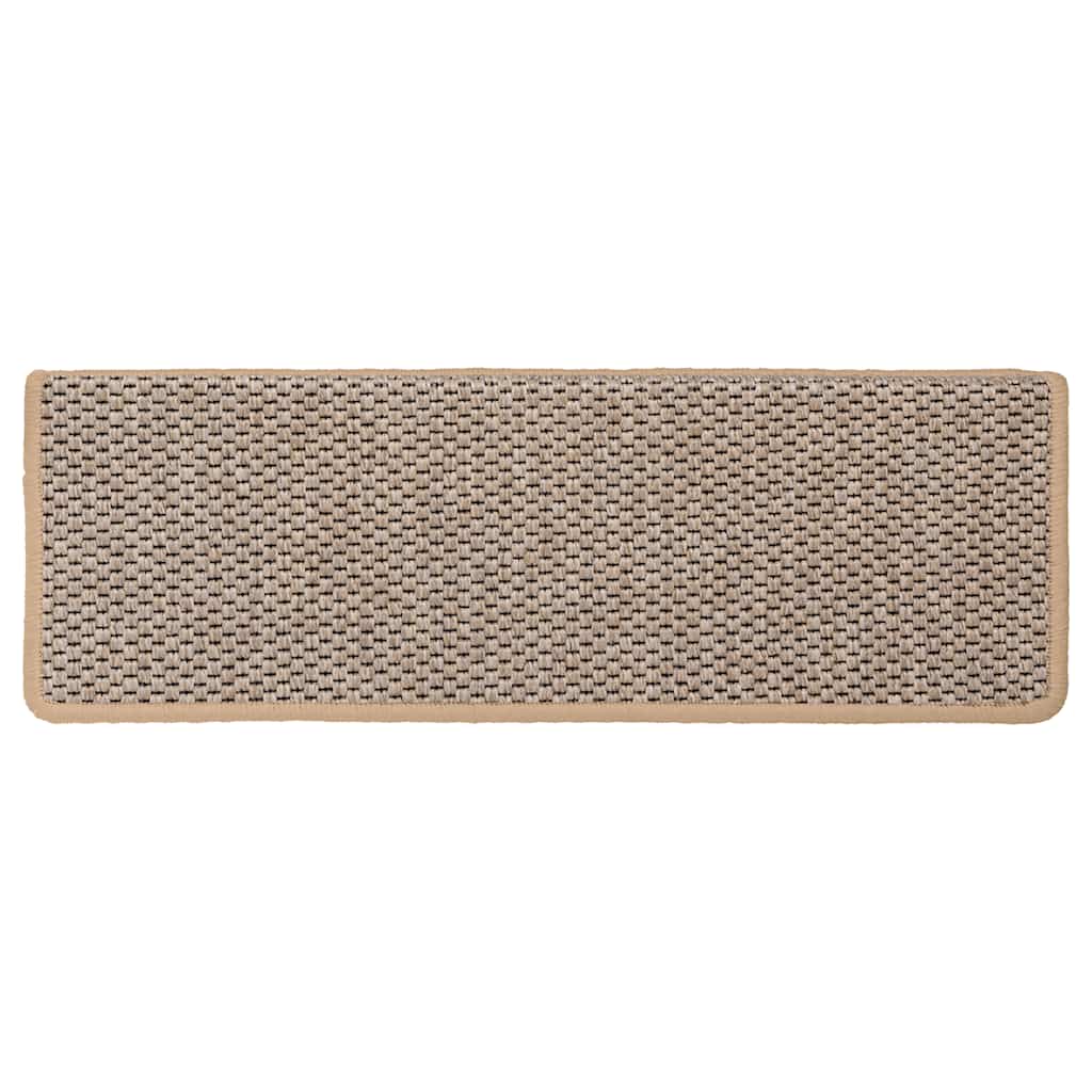 Marches d'escalier autocollantes aspect sisal 30 p. 65x21x4cm