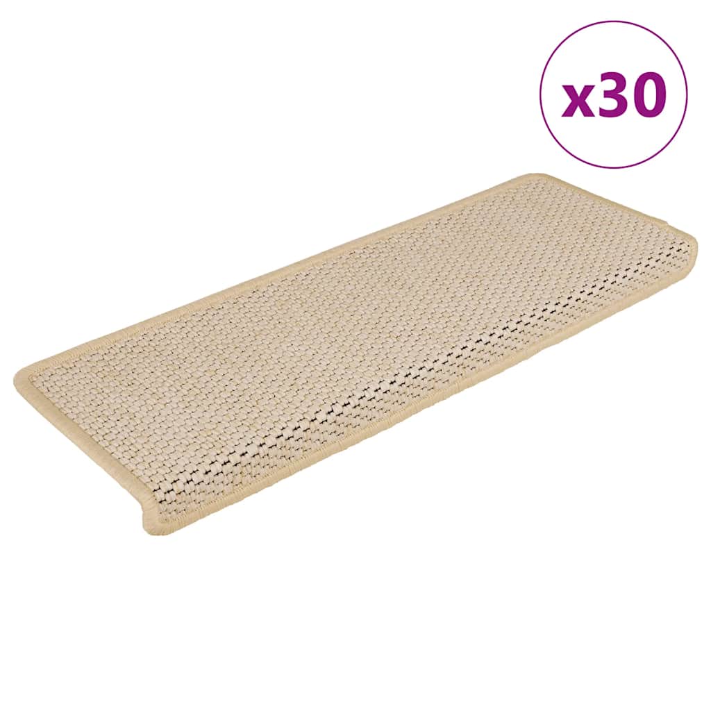 Stufenmatten Selbstklebend Sisal-Optik 30 Stk. 65x21x4cm Berber