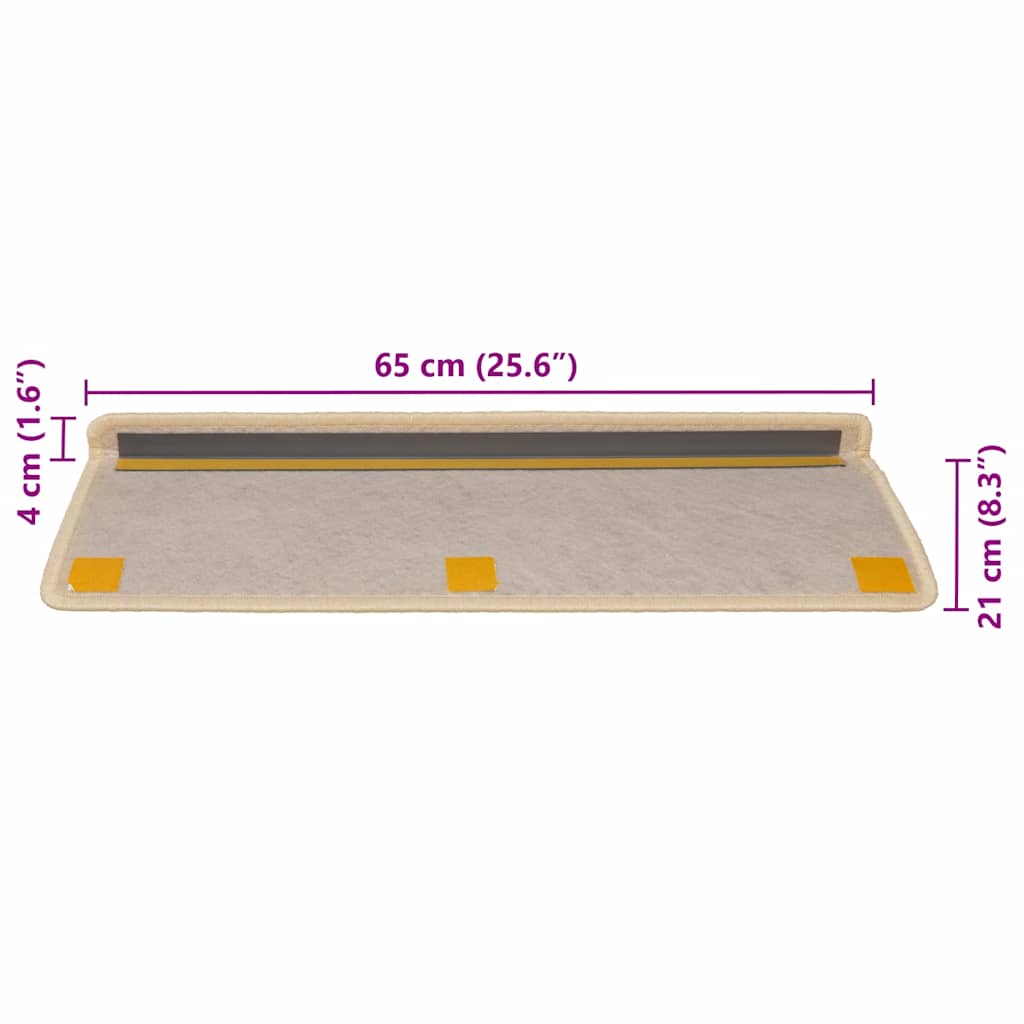 Stufenmatten Selbstklebend Sisal-Optik 30 Stk. 65x21x4cm Berber