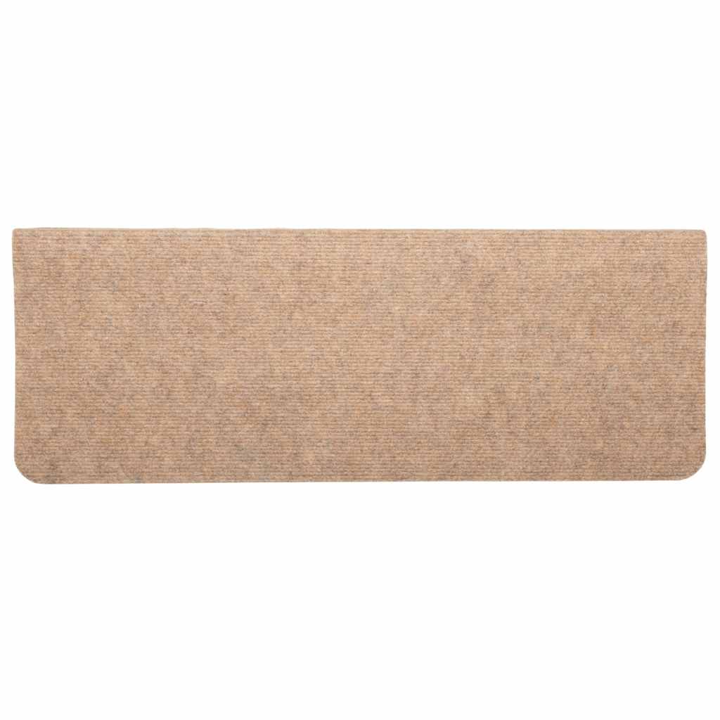 Stair Mats Self-Adhesive 30 pcs. Beige 65x24.5x3.5 cm