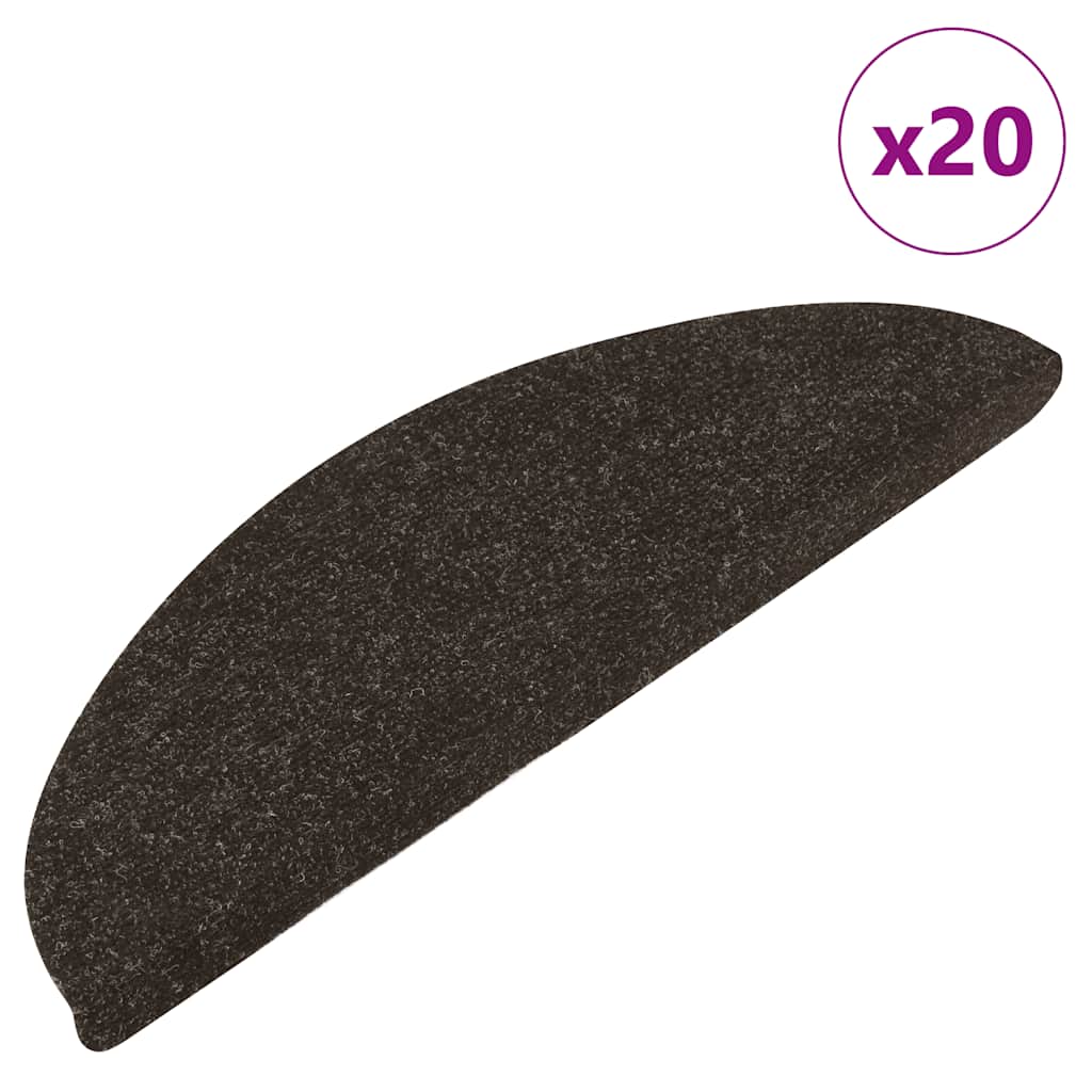 Stair Mats Self-Adhesive 20 pcs. Anthracite 56x17x3 cm