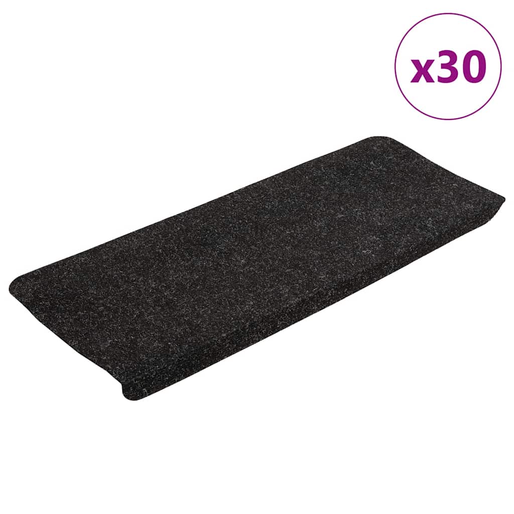 Stair Mats Self-Adhesive 30 pcs Anthracite 65x24.5x3.5 cm