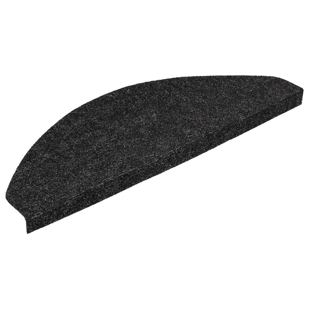 Stair Mats Self-Adhesive 20 pcs. Black 56x17x3 cm