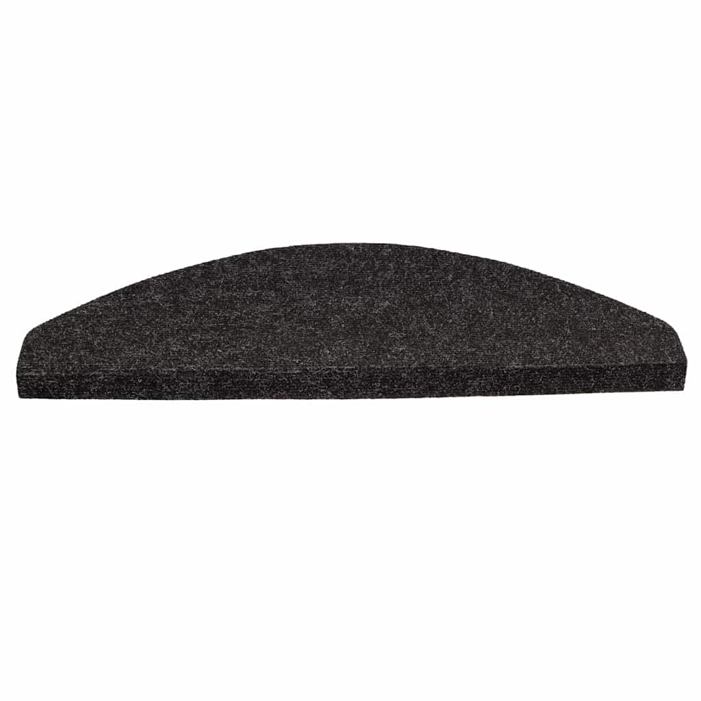 Stair Mats Self-Adhesive 20 pcs. Black 56x17x3 cm