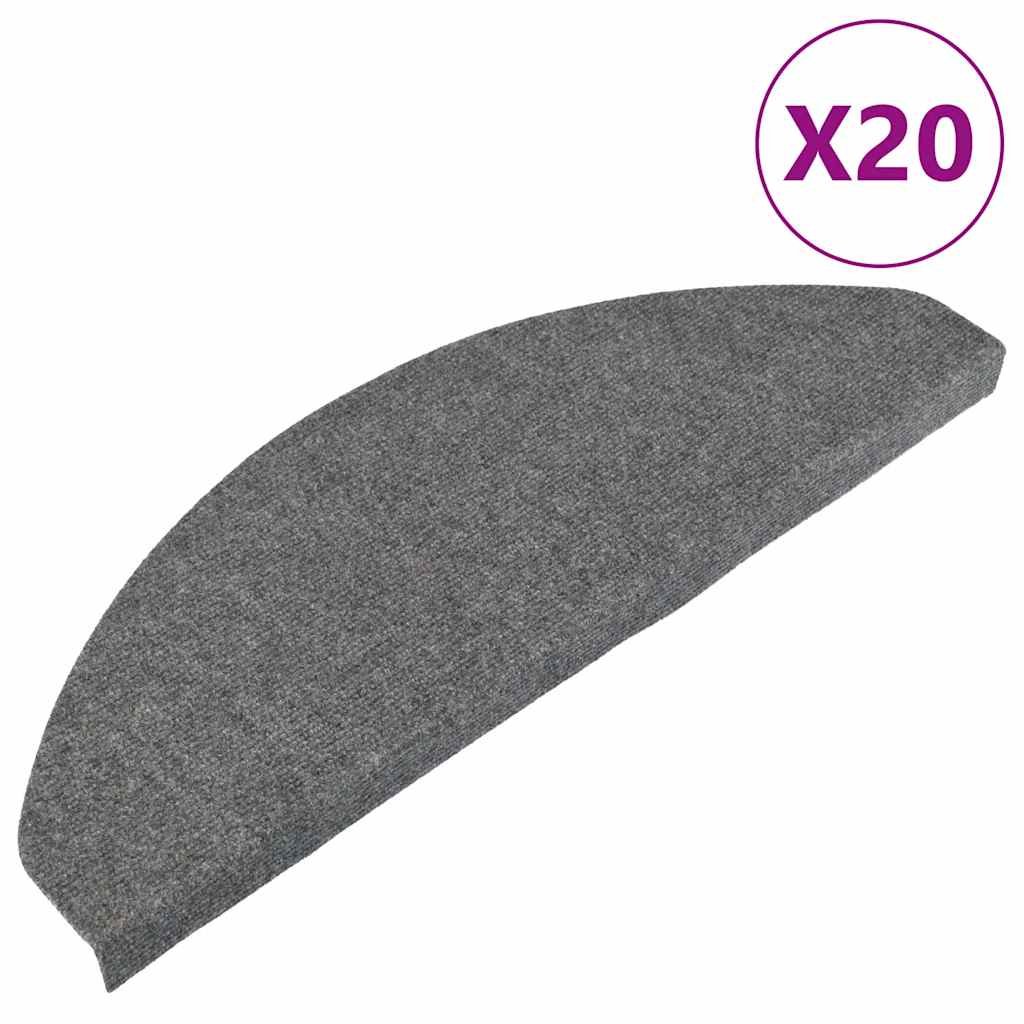 Stufenmatten Selbstklebend 20 Stk. Grau 65x22,5x3,5 cm