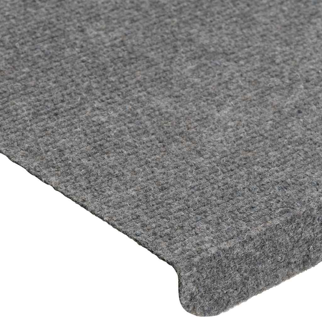 Stair Mats Self-Adhesive 30 pcs. Grey 65x24.5x3.5 cm