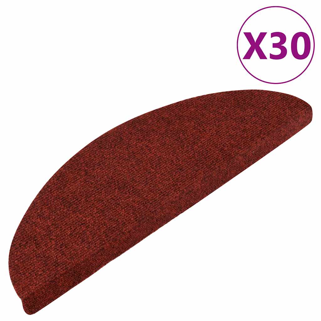 Tapis de marche auto-adhésifs 30 p. Rouges 56x17x3 cm
