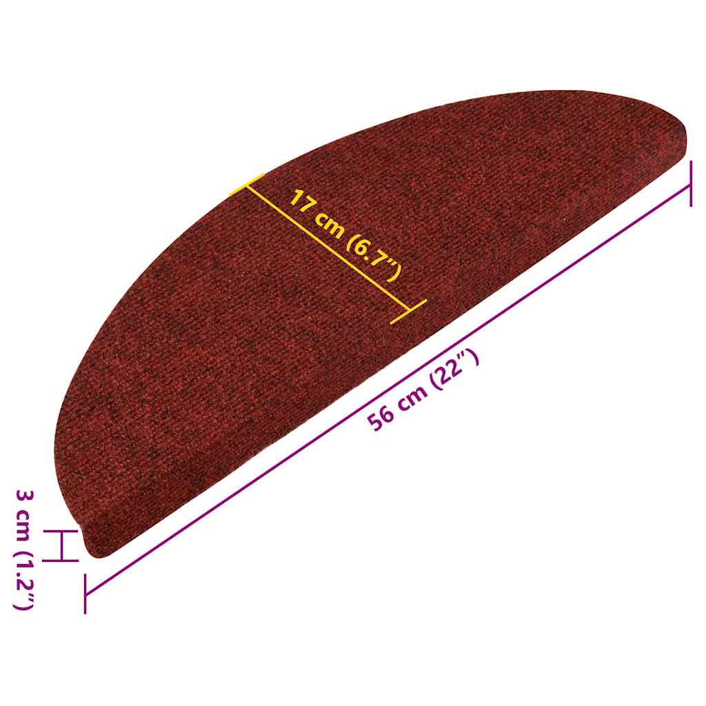 Tapis de marche auto-adhésifs 30 p. Rouges 56x17x3 cm