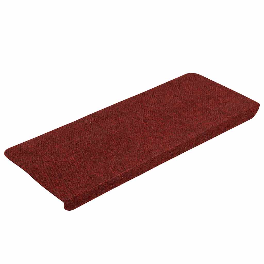 Marches d'escalier auto-adhésives 30 pièces Rouge 65x22,5x3,5 cm