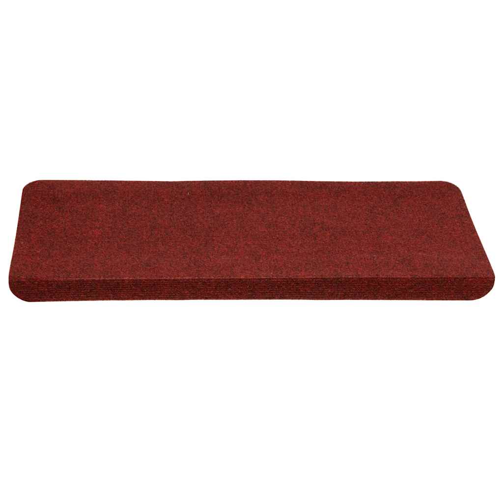 Marches d'escalier auto-adhésives 30 pièces Rouge 65x22,5x3,5 cm