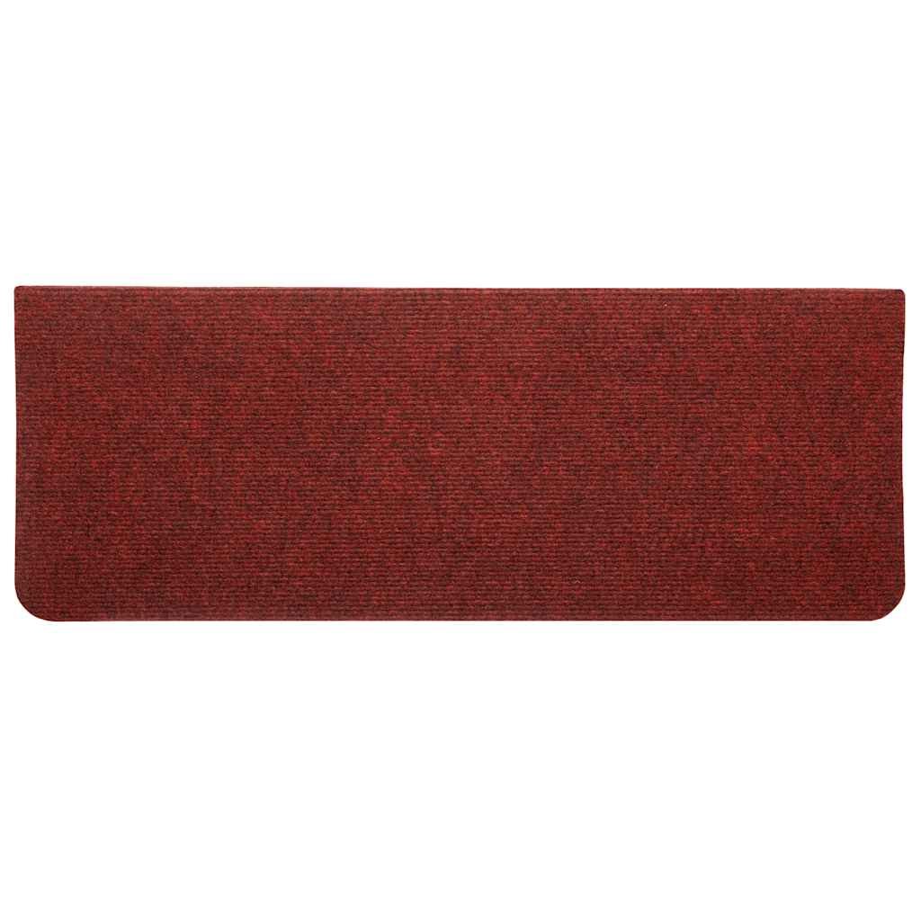 Marches d'escalier auto-adhésives 30 pièces Rouge 65x22,5x3,5 cm