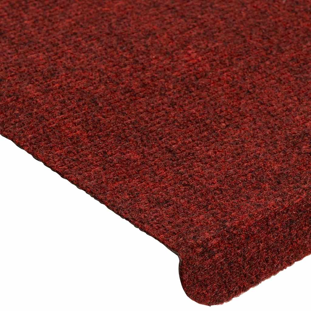 Marches d'escalier auto-adhésives 30 pièces Rouge 65x22,5x3,5 cm