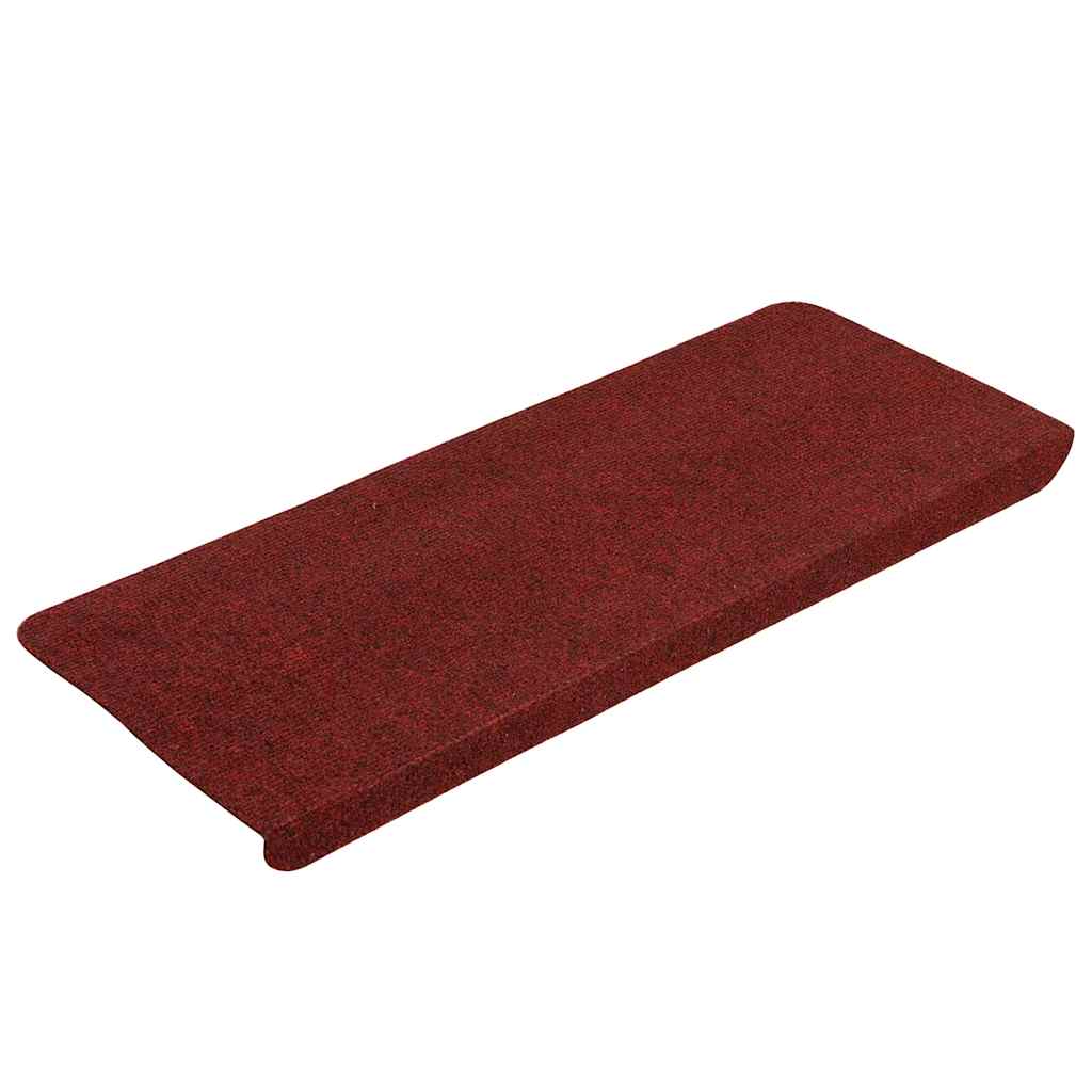 Marches d'escalier auto-adhésives 30 pièces Rouge 65x24,5x3,5 cm