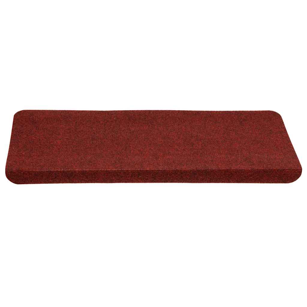 Marches d'escalier auto-adhésives 30 pièces Rouge 65x24,5x3,5 cm