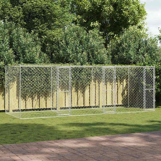 Hundekäfig Silber 600 x 200 x 200 cm Verzinkter Stahl