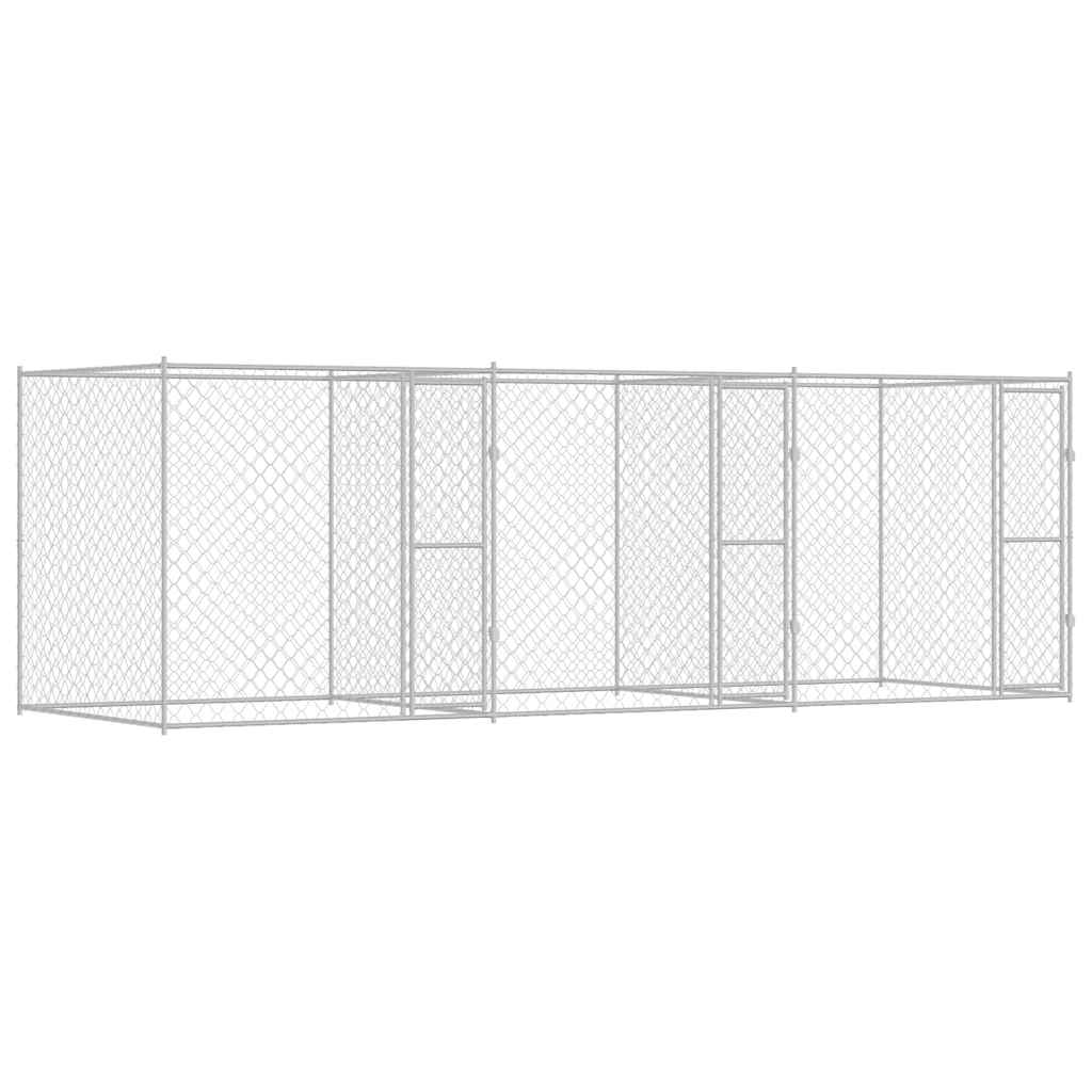 Hundekäfig Silber 600 x 200 x 200 cm Verzinkter Stahl