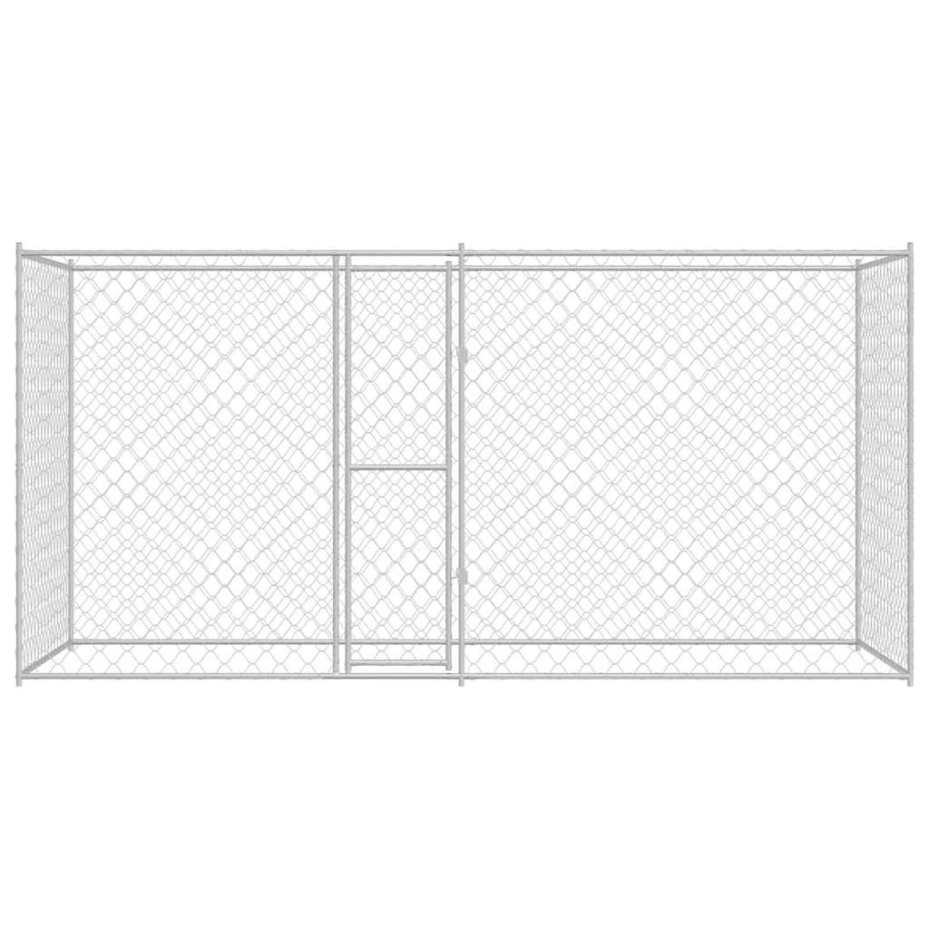 Hundekäfig Silber 400 x 200 x 200 cm Verzinkter Stahl