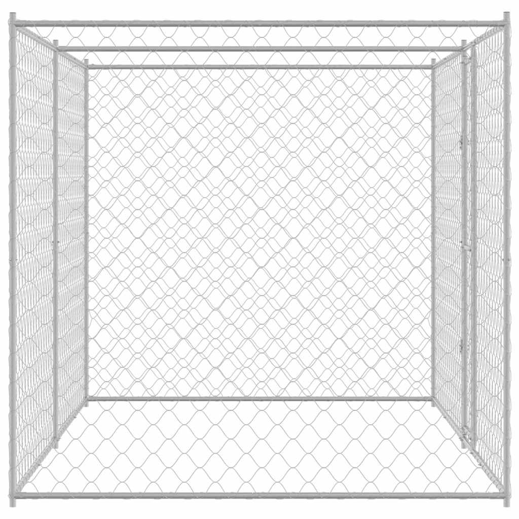 Hundekäfig Silber 400 x 200 x 200 cm Verzinkter Stahl