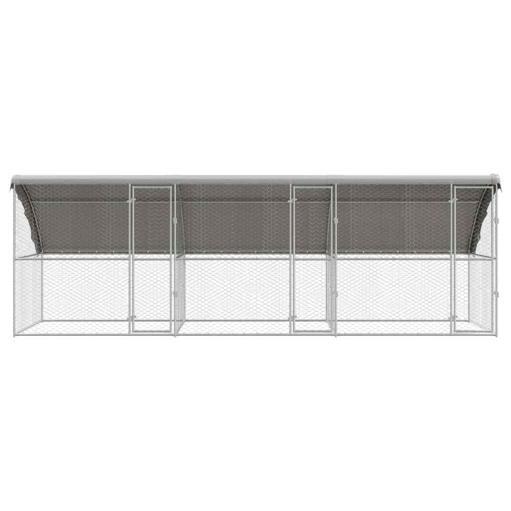 Hundekäfig 3 pcs Silber 6 x 2 x 2 m Verzinkter Stahl