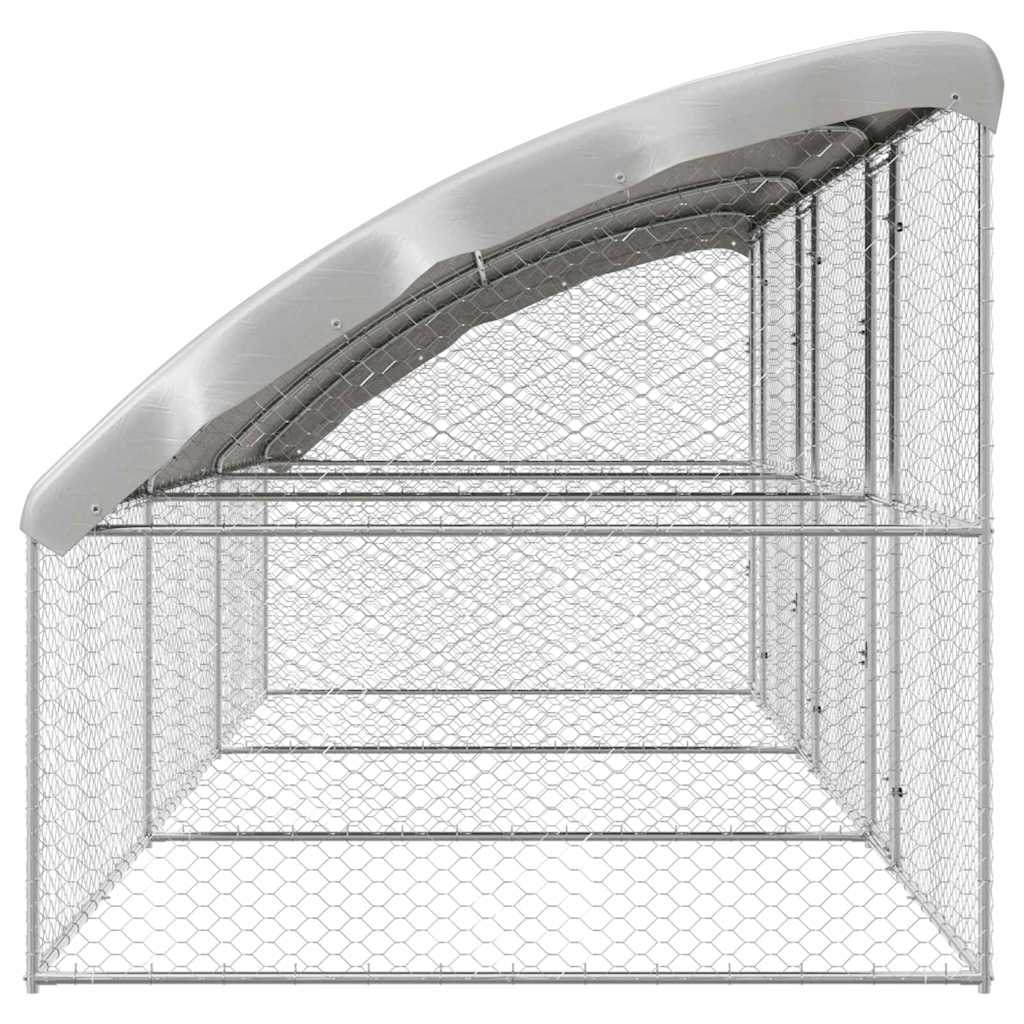 Hundekäfig 3 pcs Silber 6 x 2 x 2 m Verzinkter Stahl
