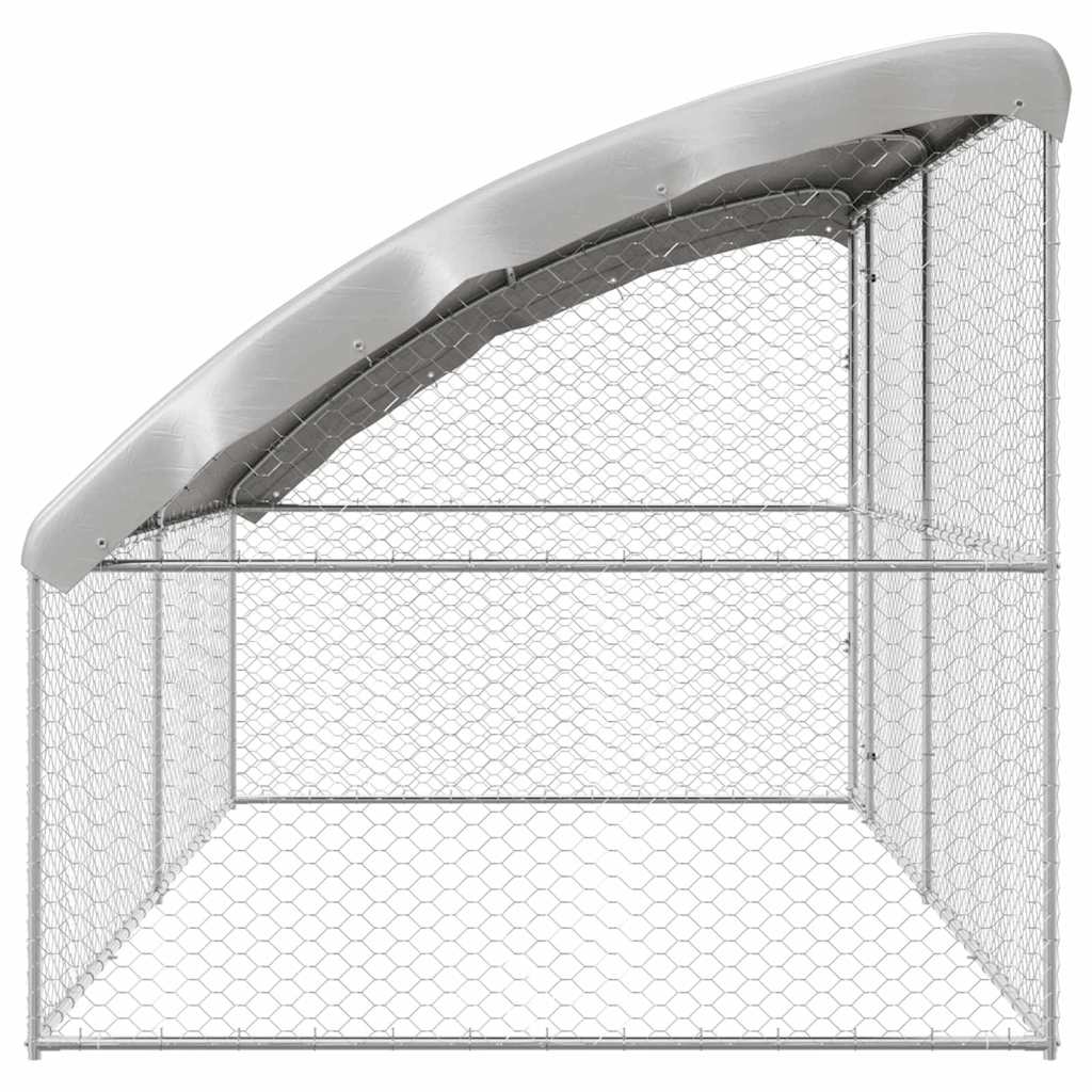 Hundekäfig 2 pcs Silber 4 x 2 x 2 m Verzinkter Stahl