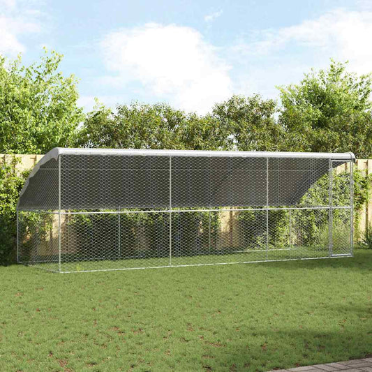Hundekäfig 3 pcs Silber 6 x 2 x 2 m Verzinkter Stahl