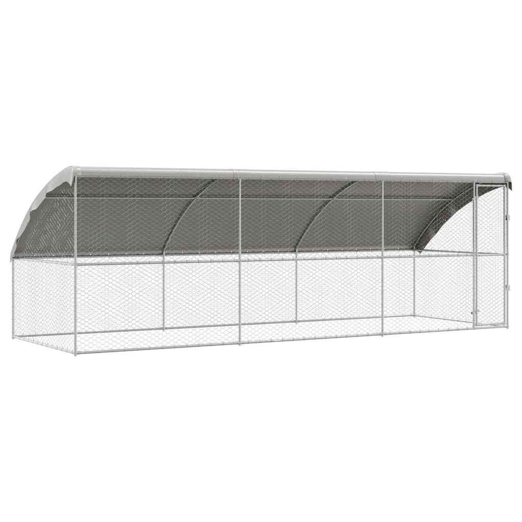 Hundekäfig 3 pcs Silber 6 x 2 x 2 m Verzinkter Stahl