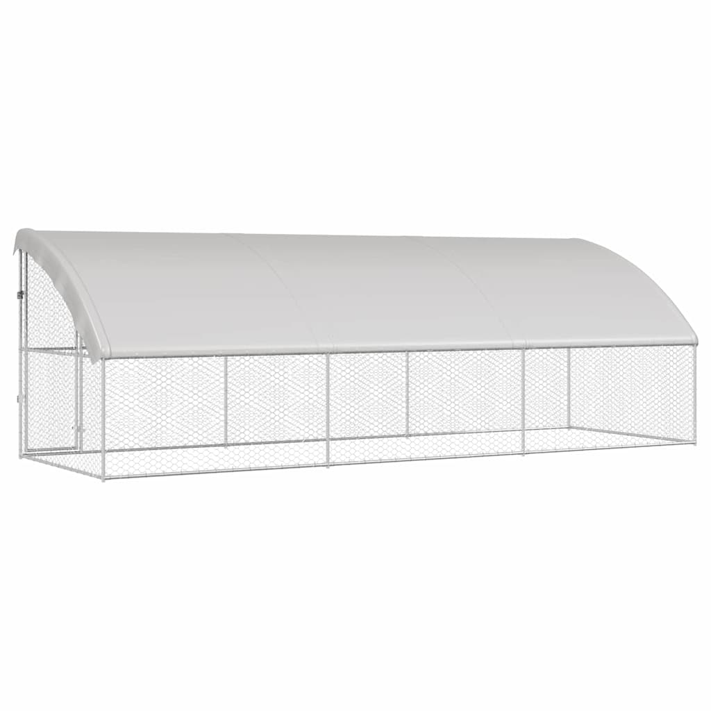 Hundekäfig 3 pcs Silber 6 x 2 x 2 m Verzinkter Stahl