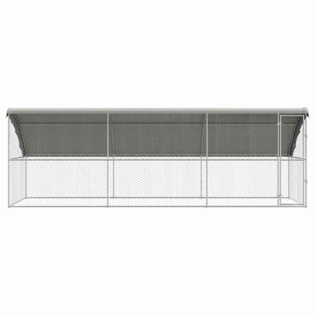 Hundekäfig 3 pcs Silber 6 x 2 x 2 m Verzinkter Stahl