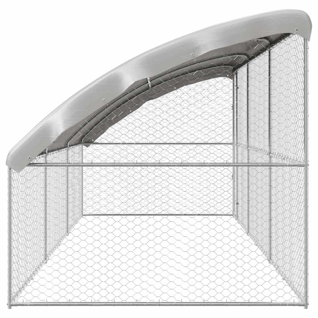 Hundekäfig 3 pcs Silber 6 x 2 x 2 m Verzinkter Stahl