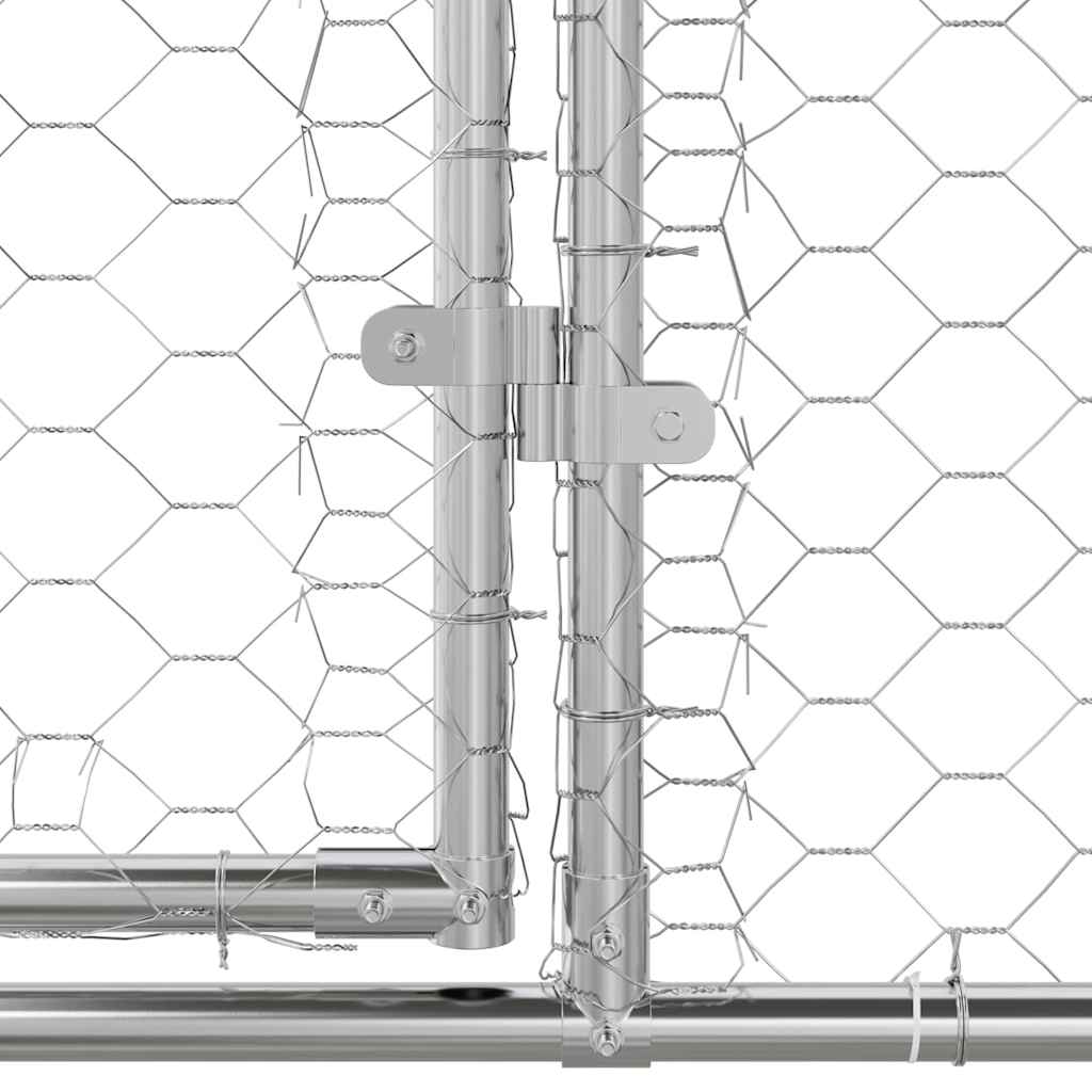Hundekäfig 3 pcs Silber 6 x 2 x 2 m Verzinkter Stahl