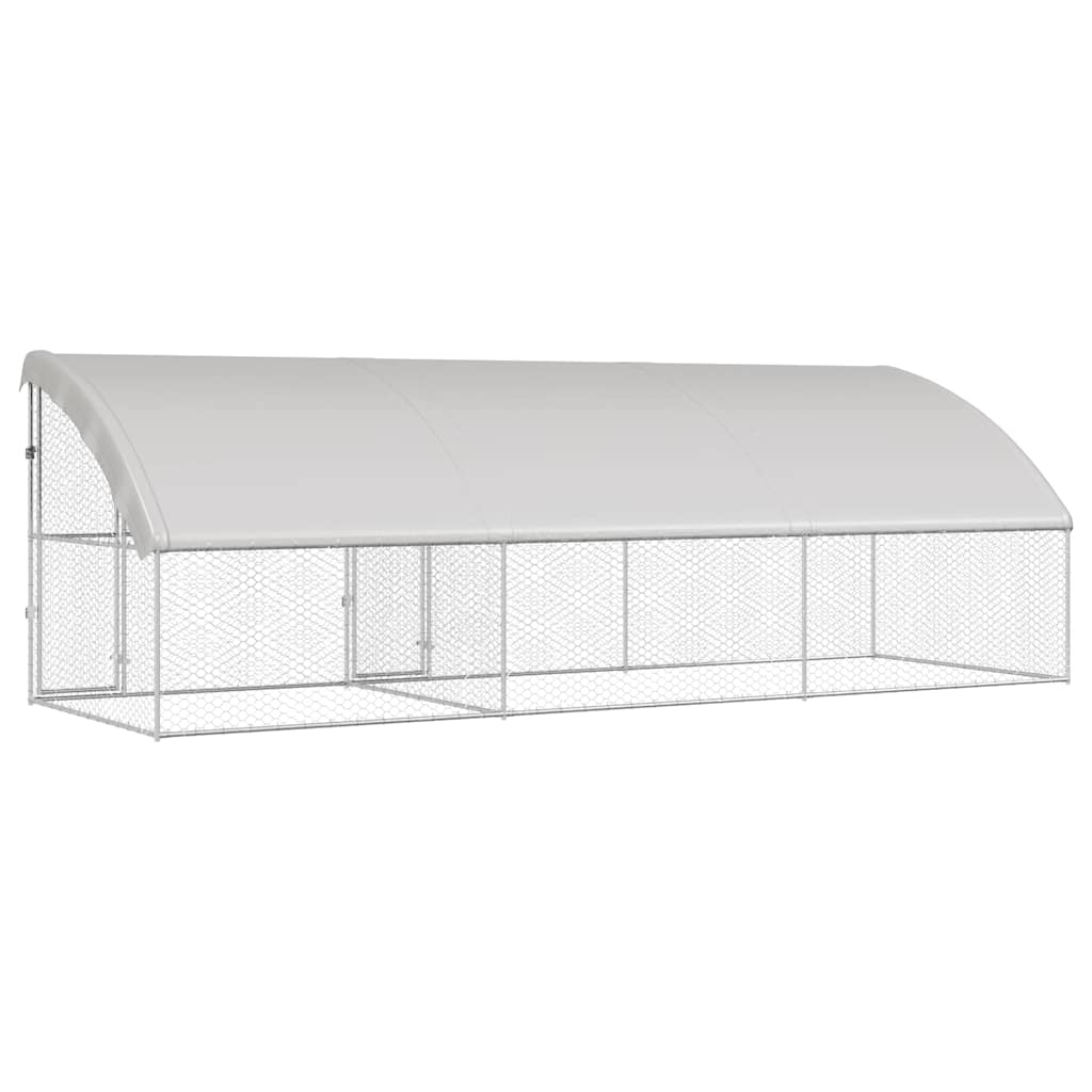 Hundekäfig 3 pcs Silber 6 x 2 x 2 m Verzinkter Stahl