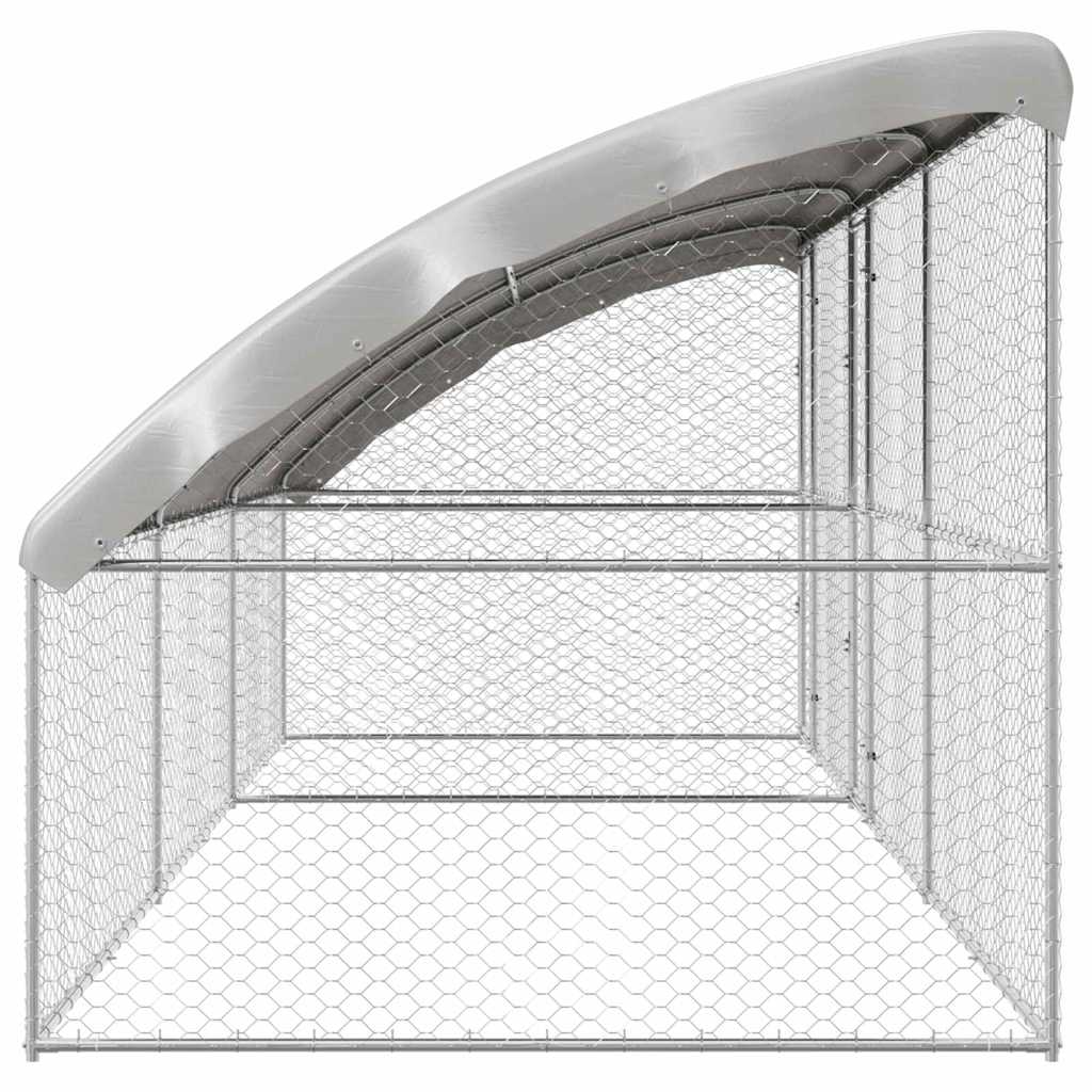 Hundekäfig 3 pcs Silber 6 x 2 x 2 m Verzinkter Stahl
