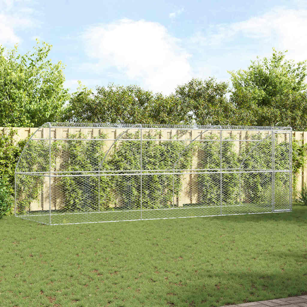 Hundekäfig 3 pcs Silber 6 x 2 x 2 m Verzinkter Stahl