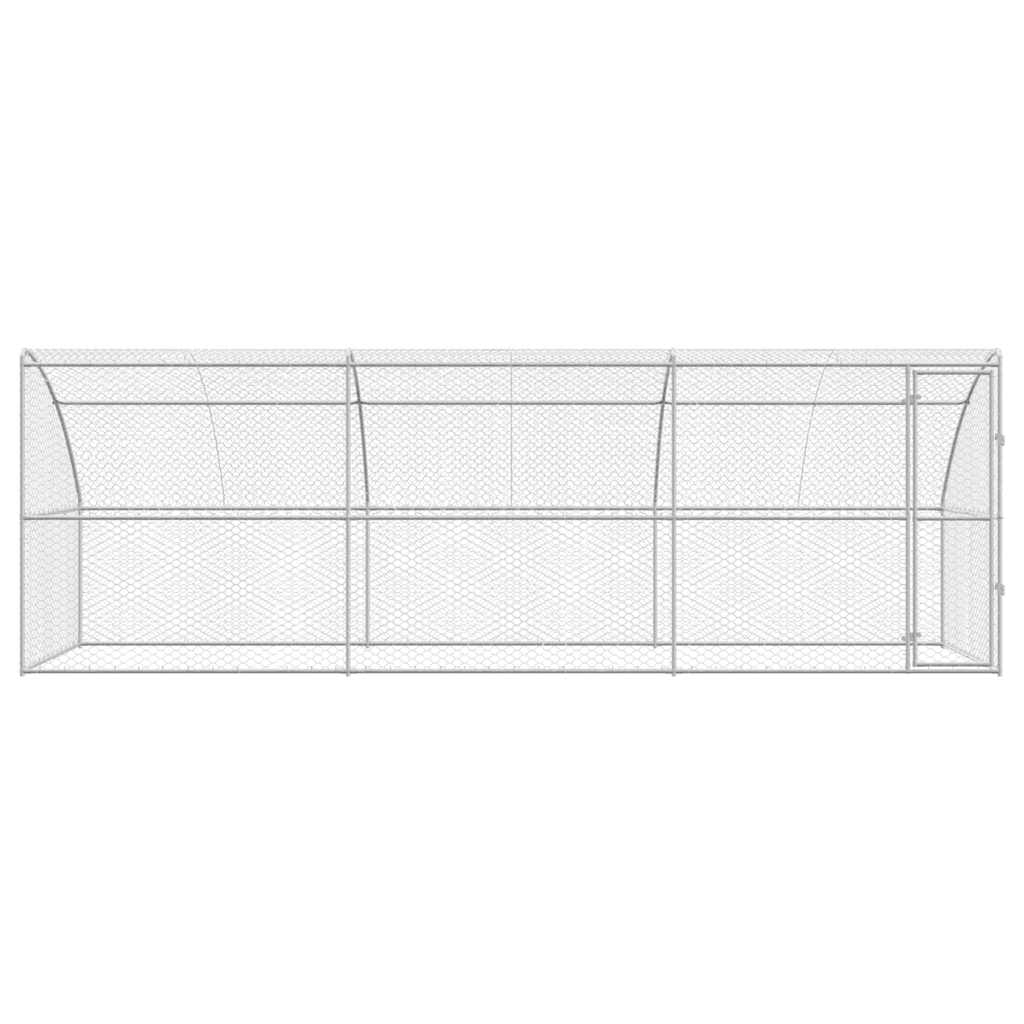 Hundekäfig 3 pcs Silber 6 x 2 x 2 m Verzinkter Stahl