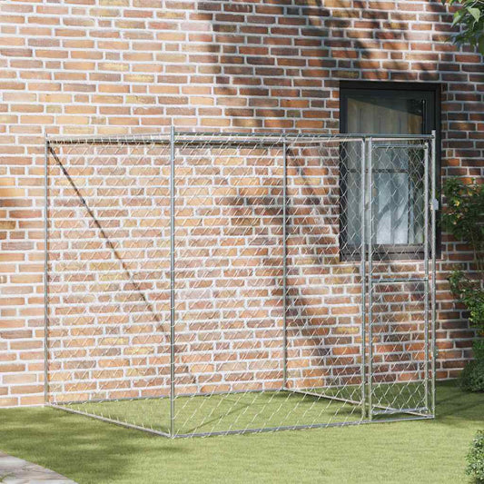 Hundekäfig Silber 200 x 200 x 200 cm Verzinkter Stahl