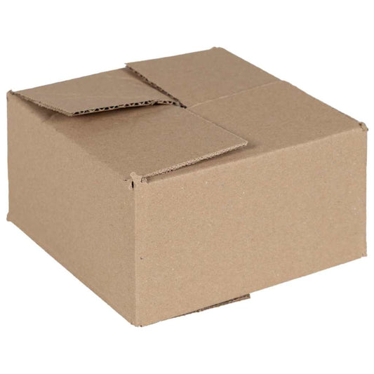 Folding box with storage, 50 pcs, natural, 15 x 15 x 8 cm, cardboard
