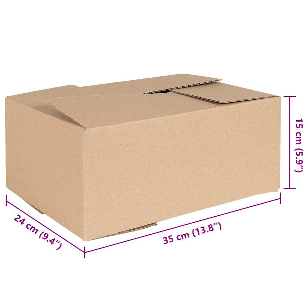 Folding box with storage 50 pcs Natural 35 x 24 x 15 cm Cardboard