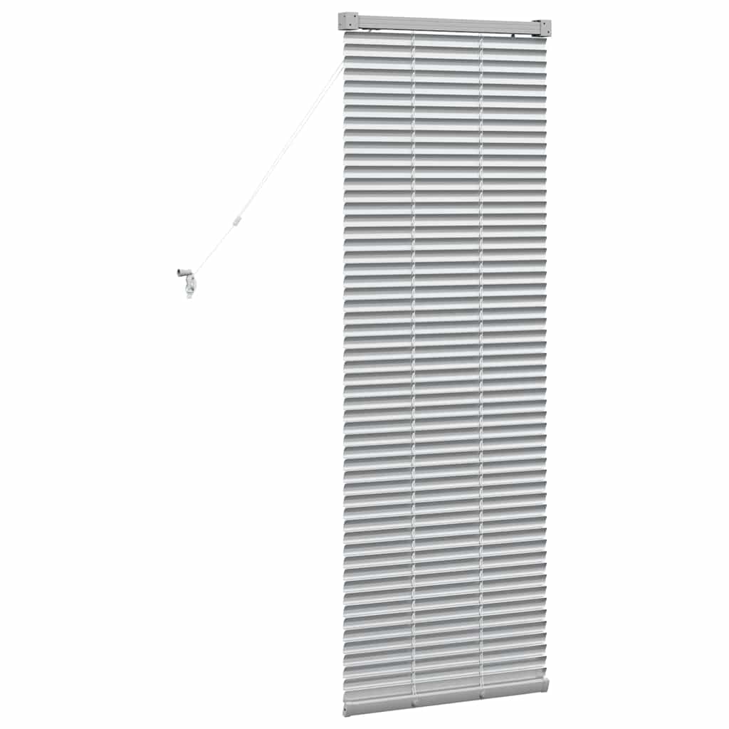 Aluminium venetian blinds, silver, 130 x 45 cm
